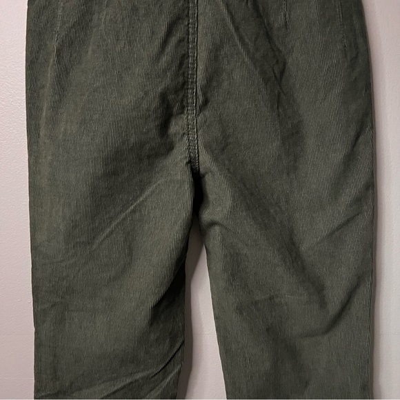 We The Free Boho Corduroy Pants High Rise Flare Button Size 26 Olive Green - Picture 7 of 12